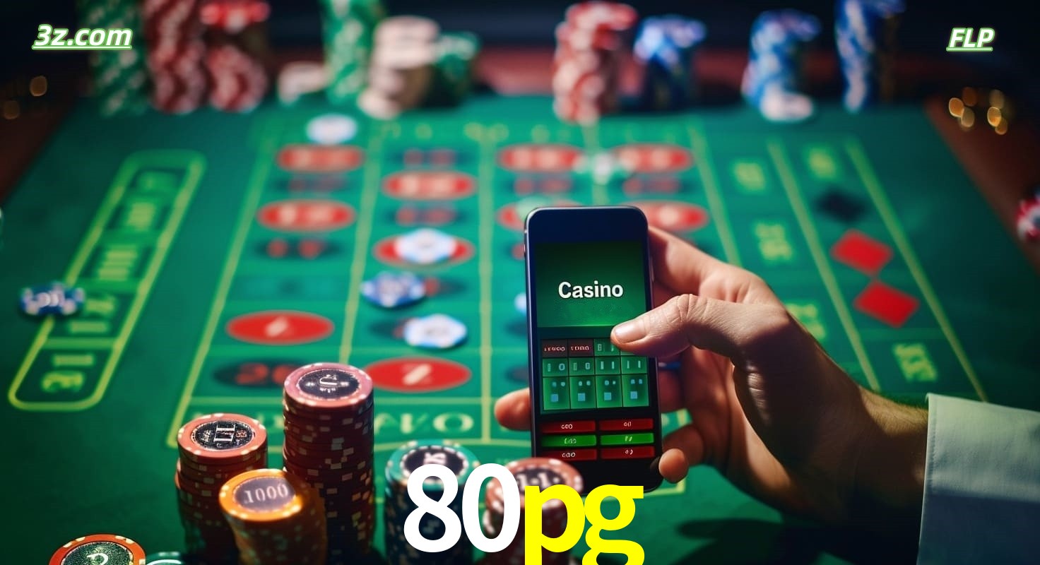 Cassino online móvel 80pg com apostas em roleta e fichas de pôquer