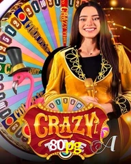Crazy Time live game no 80pg cassino com entretenimento ao vivo para jogadores do Brasil