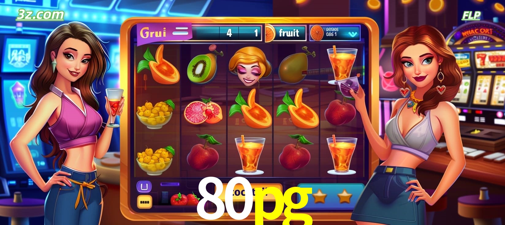 80pg cassino online com caça-níqueis de frutas e coquetéis coloridos