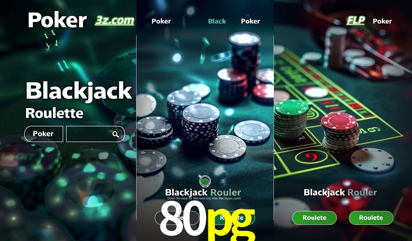 Cassino online 80pg com Poker, Blackjack e Roleta ao vivo para jogadores do Brasil