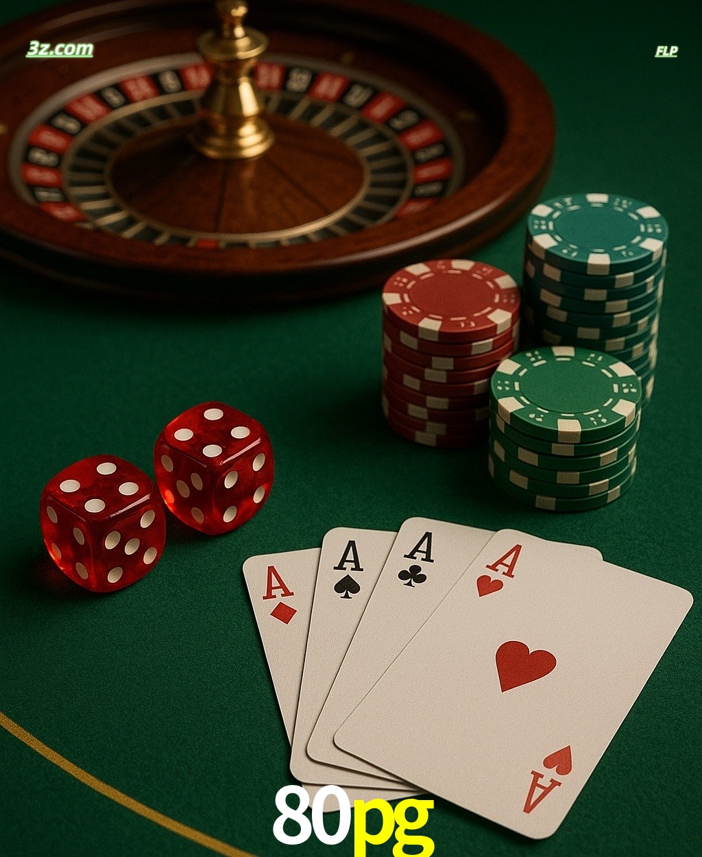 Cassino online 80pg com jogos de mesa: roleta, dados, pôquer e fichas